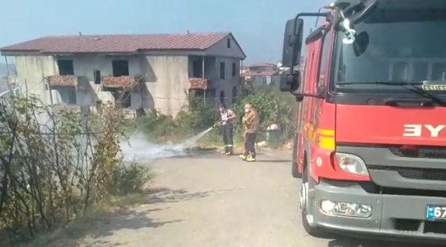  Bilinçsizce yakılan ateş itfaiye ekiplerini harekete geçirdi