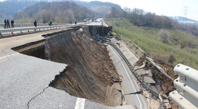 - Çöken Düzce Zonguldak yolunda inceleme