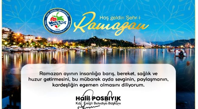 “Sağlık ve huzur dolu ramazan diliyorum”