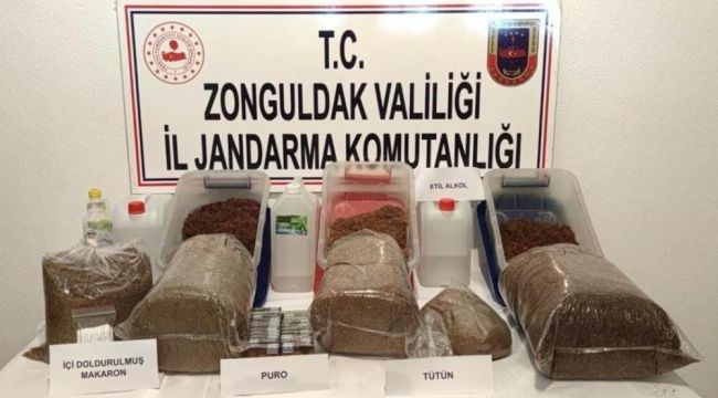 - Jandarma tütün ve etil alkol ele geçirdi