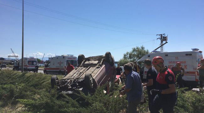 TERSANELER BÖLGESİNDE KAZA: 1 YARALI