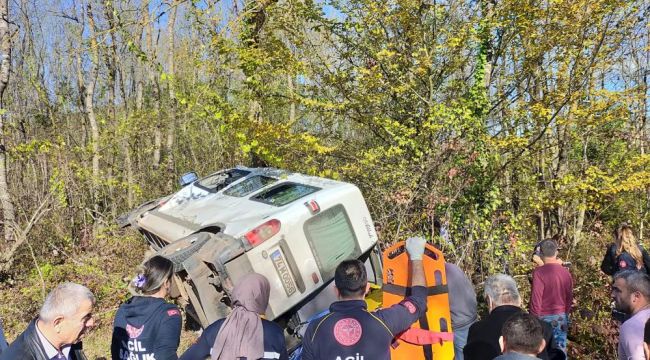 - Yolcu minibüsü yoldan çıktı: 1 ölü, 11 yaralı