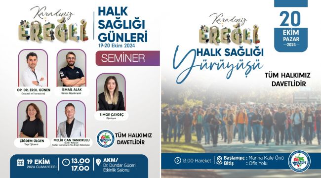 KDZ. EREĞLİ BELEDİYESİ “HALK SAĞLIĞI GÜNLERİ ETKİNLİĞİ” GERÇEKLEŞTİRECEK.