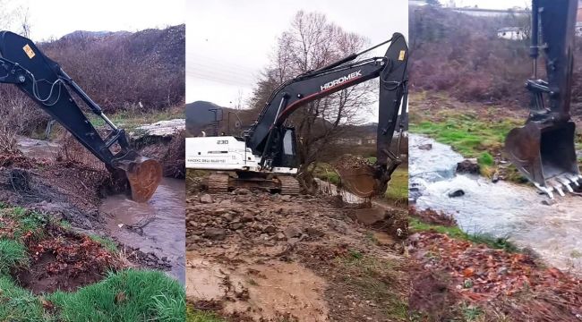 Dere temizleniyor, kanalizasyon hatları bağlanıyor